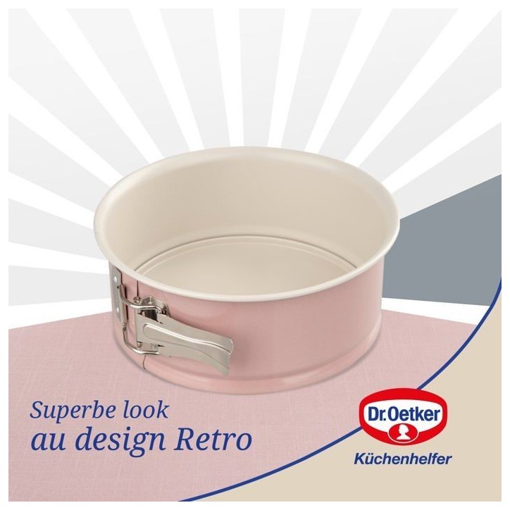Ensemble de 2 moules a manqué a charniere - DR oeTKER - Rétro - 18 et 20 cm Ensemble de 2 moules a manqué a charniere - DR oeTKER - Rétro - 18 et 20 cm