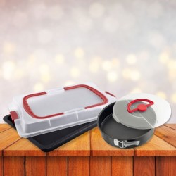 Plaque de cuisson avec couvercle et moule a manqué - DR oeTKER - Bake