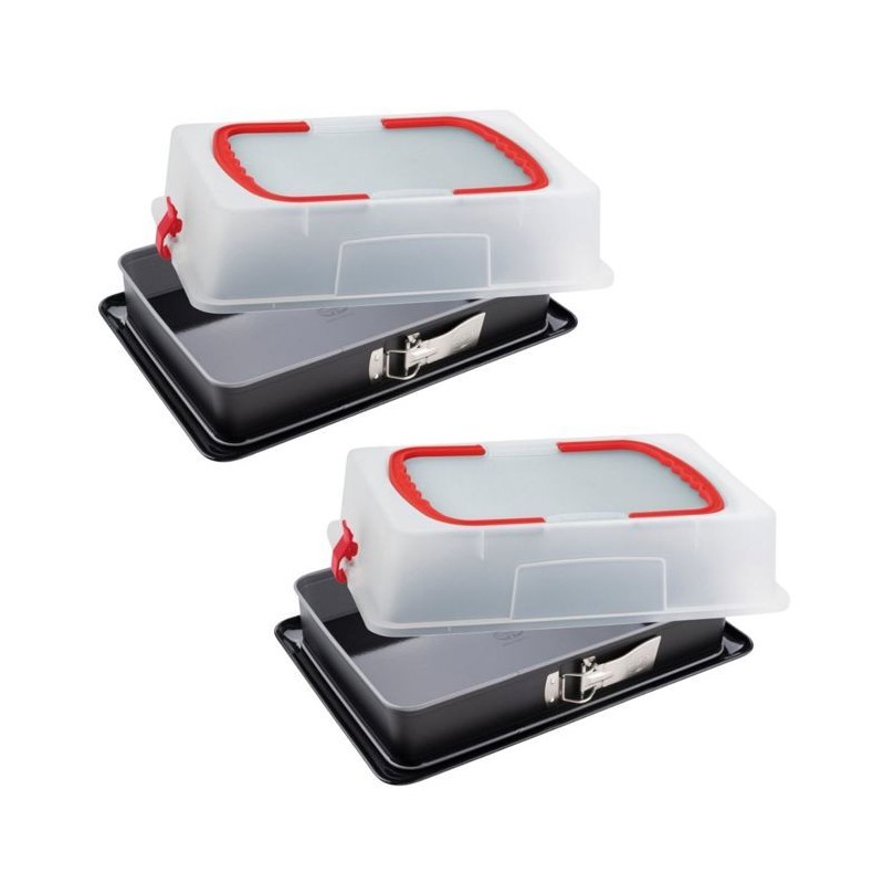 Lot de 2 moules a charniere avec couvercle - DR oeTKER - Back-Idee Kre Lot de 2 moules a charniere avec couvercle - DR oeTKER - Back-Idee Kre