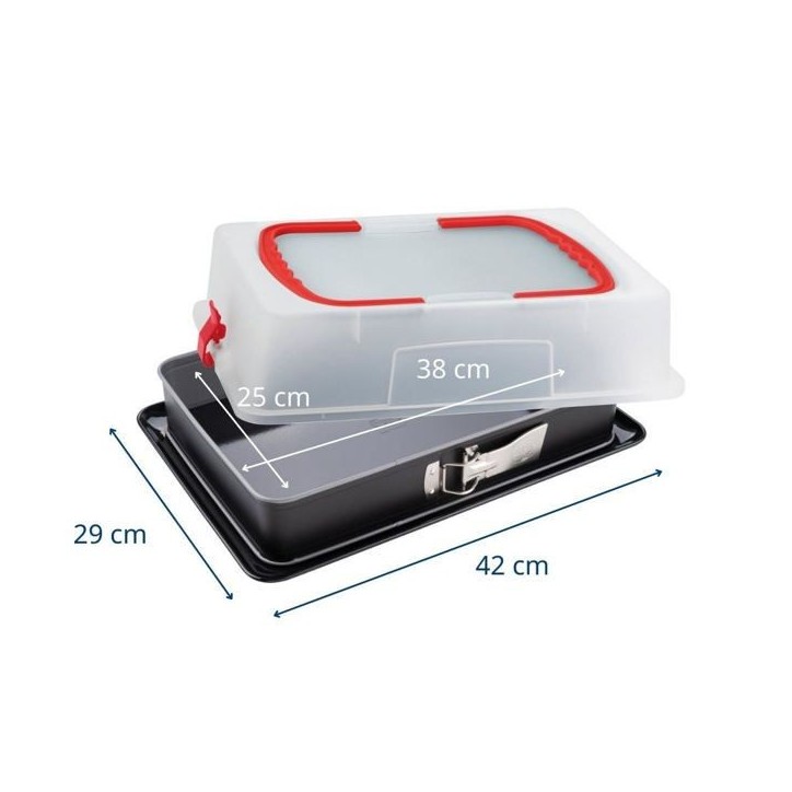 Lot de 2 moules a charniere avec couvercle - DR oeTKER - Back-Idee Kreativ - 42 x 29 cm Lot de 2 moules a charniere avec couvercle - DR oeTKER - Back-Idee Kreativ - 42 x 29 cm