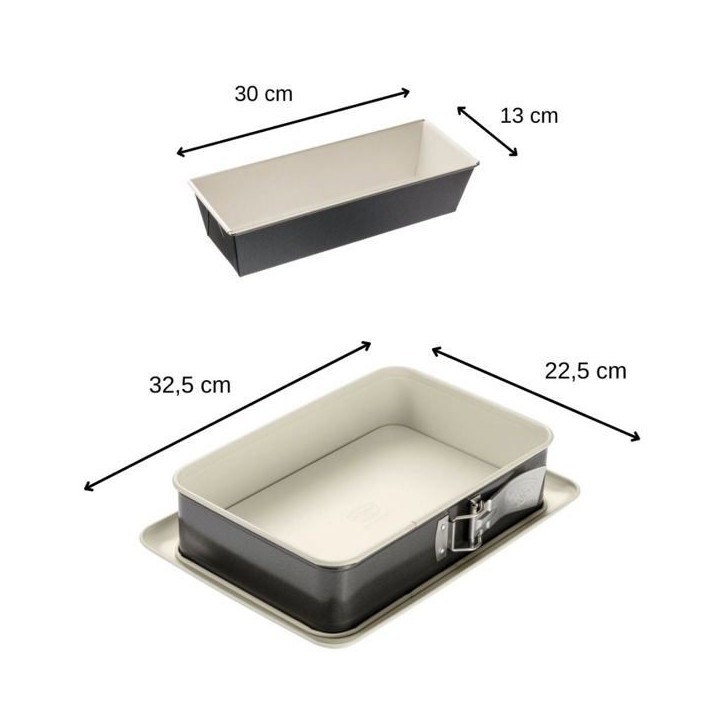 Moule a cake et moule a gâteau rectangulaire - DR oeTKER - Back Trend - 30 cm et 28 x 18 cm Moule a cake et moule a gâteau rectangulaire - DR oeTKER - Back Trend - 30 cm et 28 x 18 cm