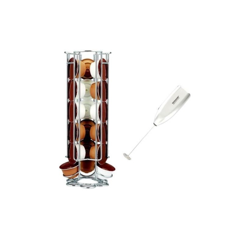 Ensemble a café avec porte capsules Dolce Gusto et mousseur a lait - Ensemble a café avec porte capsules Dolce Gusto et mousseur a lait -
