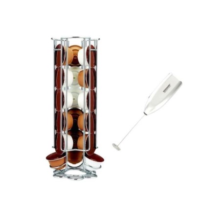 Ensemble a café avec porte capsules Dolce Gusto et mousseur a lait -