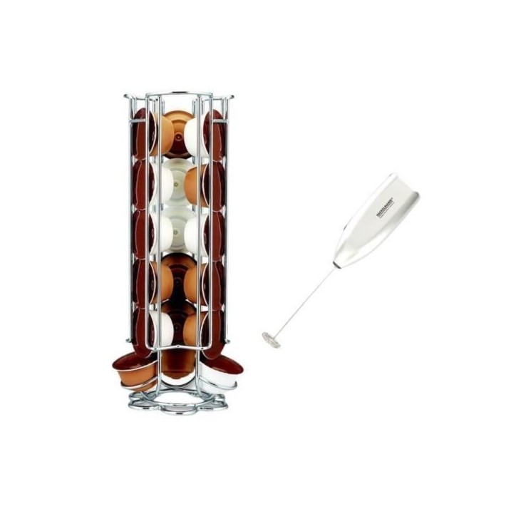 Ensemble a café avec porte capsules Dolce Gusto et mousseur a lait - FACKELMANN Ensemble a café avec porte capsules Dolce Gusto et mousseur a lait - FACKELMANN