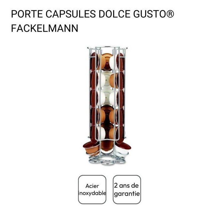Ensemble a café avec porte capsules Dolce Gusto et mousseur a lait - FACKELMANN Ensemble a café avec porte capsules Dolce Gusto et mousseur a lait - FACKELMANN
