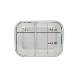 Lot de 2 boîtes a repas en verre - FACKELMANN - Move - Deux compartim