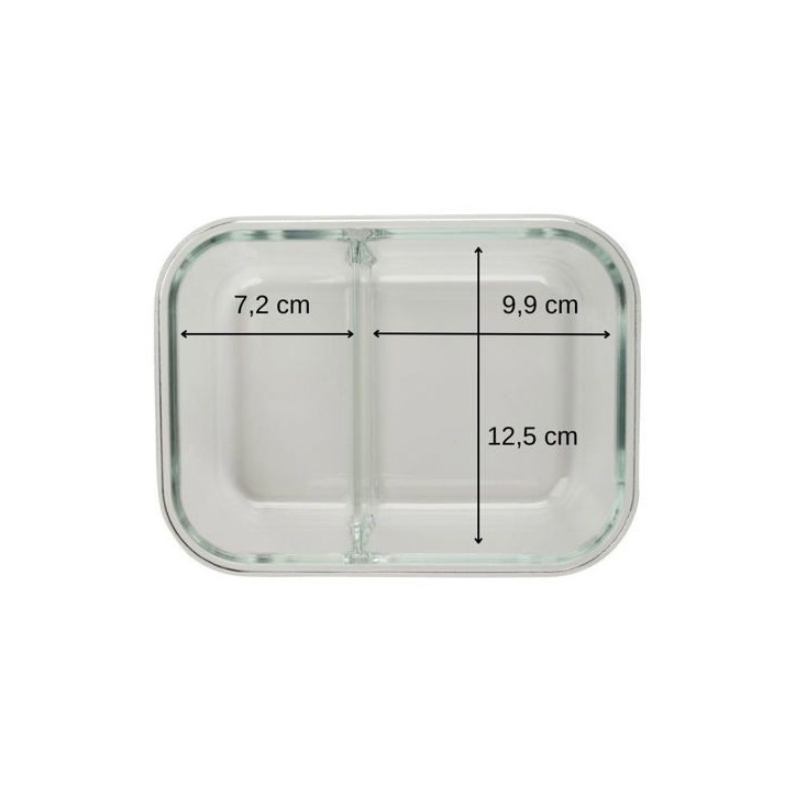 Lot de 2 boîtes a repas en verre - FACKELMANN - Move - Deux compartiments - 1000 ml Lot de 2 boîtes a repas en verre - FACKELMANN - Move - Deux compartiments - 1000 ml