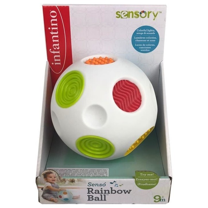 Jouet interactif pour bébé - INFANTINO - Senso' Balle Sonore - 4 mélodies - 7 couleurs et lumieres - 6 textures Jouet interactif pour bébé - INFANTINO - Senso' Balle Sonore - 4 mélodies - 7 couleurs et lumieres - 6 textures
