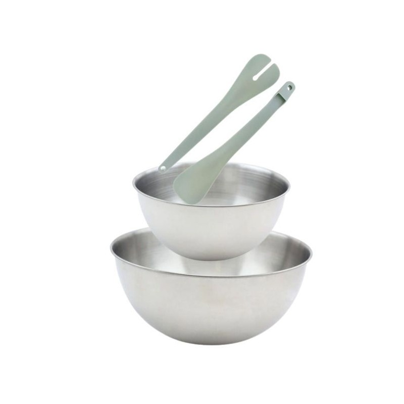 Set de 2 Saladiers et couverts a salade - FACKELMANN - 20,5 et 25 cm Set de 2 Saladiers et couverts a salade - FACKELMANN - 20,5 et 25 cm