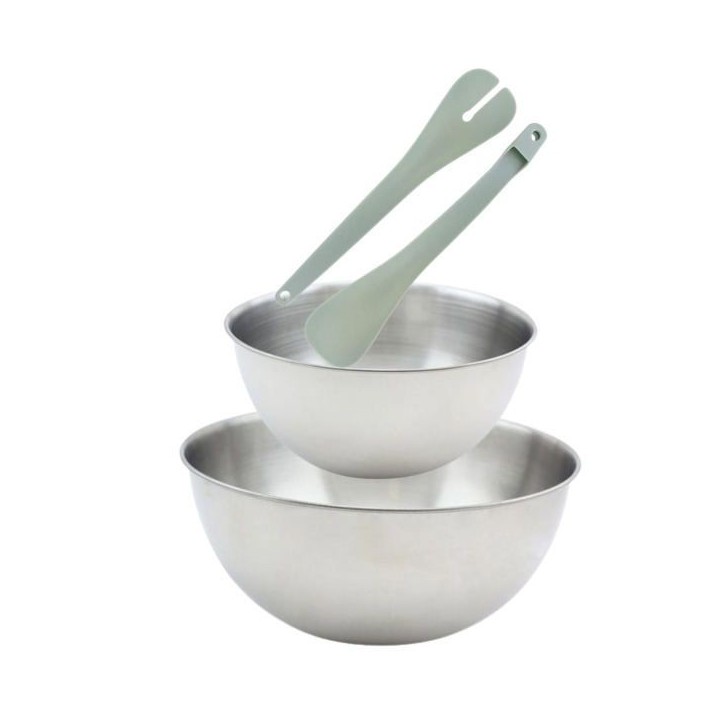 Set de 2 Saladiers et couverts a salade - FACKELMANN - 20,5 et 25 cm Set de 2 Saladiers et couverts a salade - FACKELMANN - 20,5 et 25 cm
