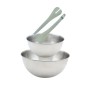 Set de 2 Saladiers et couverts a salade - FACKELMANN - 20,5 et 25 cm