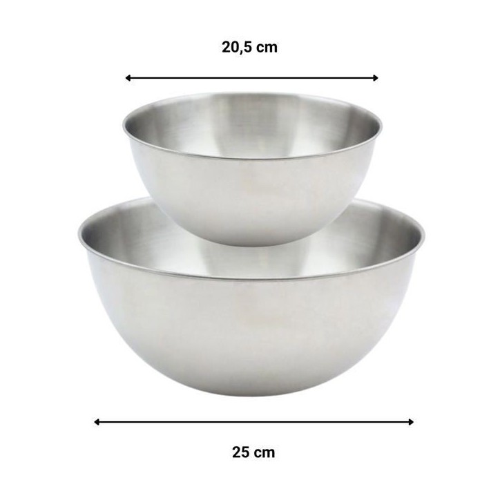 Set de 2 Saladiers et couverts a salade - FACKELMANN - 20,5 et 25 cm Set de 2 Saladiers et couverts a salade - FACKELMANN - 20,5 et 25 cm