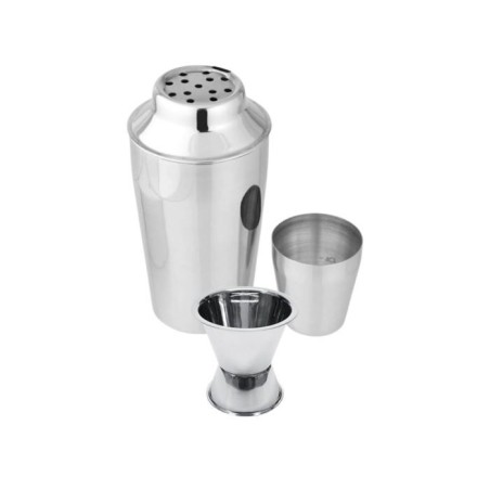 Set Shaker a cocktails en inox 400 ml et doseur a alcool 2 et 4 cl - F