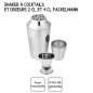 Set Shaker a cocktails en inox 400 ml et doseur a alcool 2 et 4 cl - FACKELMANN - Bar Concept