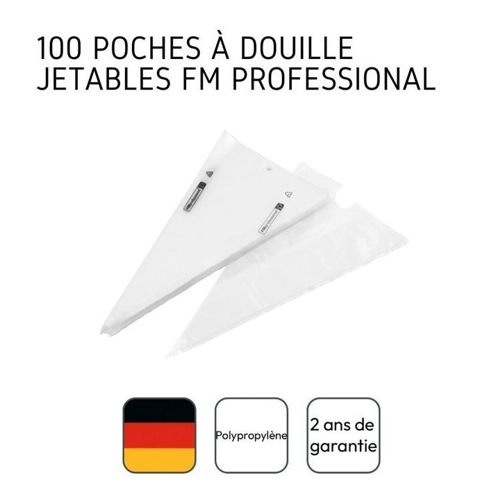 Set de 100 poches a douilles professionnelles - FACKELMANN PROFESIONAL - Verre doseur 1 L - 50 cm Set de 100 poches a douilles professionnelles - FACKELMANN PROFESIONAL - Verre doseur 1 L - 50 cm
