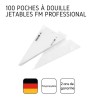 Set de 100 poches a douilles professionnelles - FACKELMANN PROFESIONAL