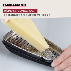 Duo Râpe a zeste et Râpe a parmesan - FACKELMANN - Acier inoxydable