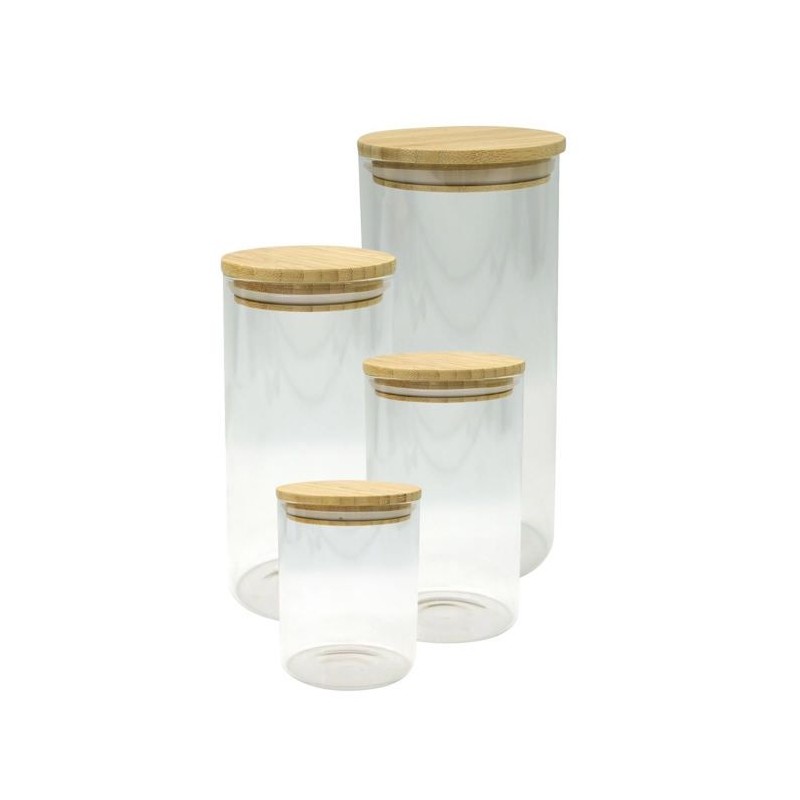 Set de 4 boîtes de conservation en verre - FACKELMANN - Nature - Couv