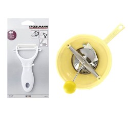 Ensemble de 2 ustensiles spécial purée avec éplucheur et moulin a l