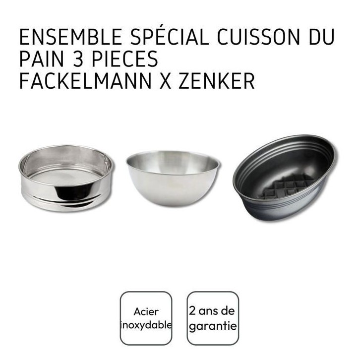 Ensemble 3 ustensiles spécial cuisson du pain - FACKELMANN - Zenker Ensemble 3 ustensiles spécial cuisson du pain - FACKELMANN - Zenker