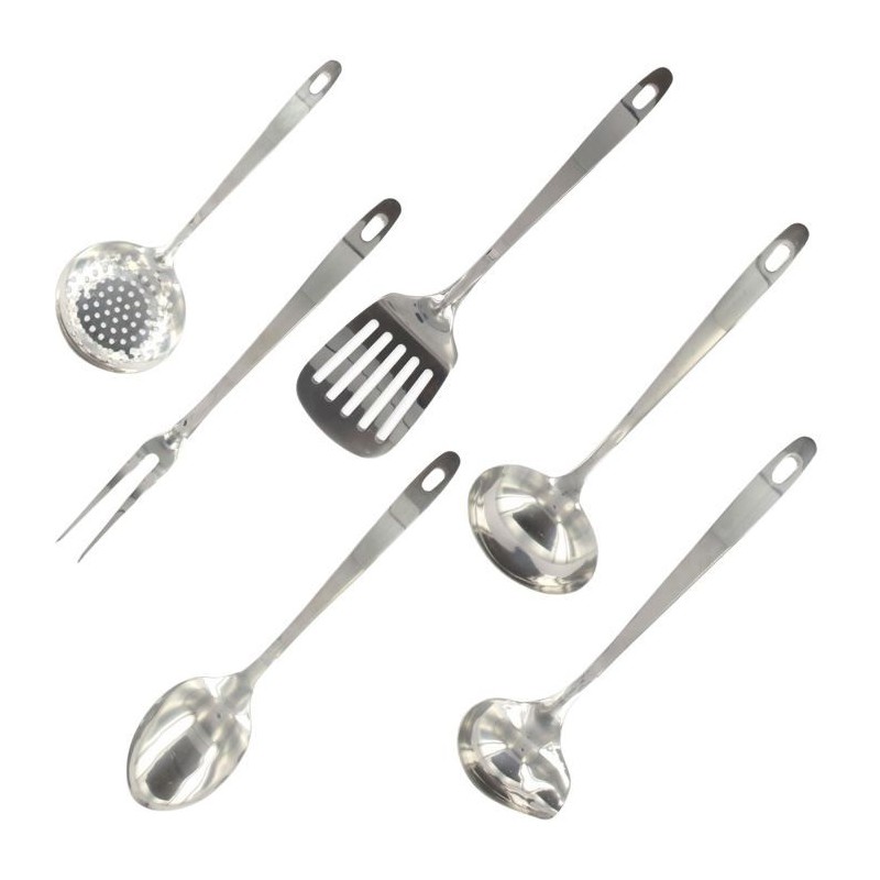 Ensemble ustensiles de cuisine 6 pieces - FACKELMANN - Oxford - Inox Ensemble ustensiles de cuisine 6 pieces - FACKELMANN - Oxford - Inox