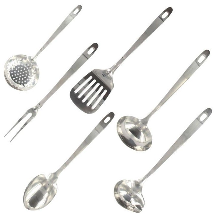 Ensemble ustensiles de cuisine 6 pieces - FACKELMANN - Oxford - Inox