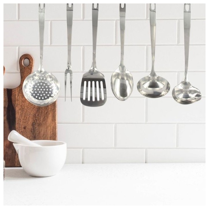 Ensemble ustensiles de cuisine 6 pieces - FACKELMANN - Oxford - Inox