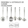 Ensemble ustensiles de cuisine 6 pieces - FACKELMANN - Oxford - Inox Ensemble ustensiles de cuisine 6 pieces - FACKELMANN - Oxford - Inox