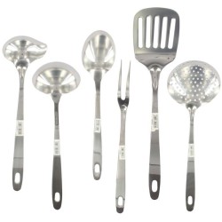 Ensemble ustensiles de cuisine 6 pieces - FACKELMANN - Oxford - Inox
