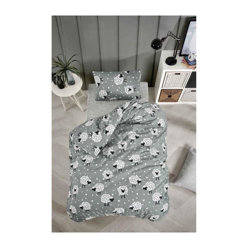 Parure de lit - 1 housse de couette 220 x 240 cm + 2 taies d'oreiller Parure de lit - 1 housse de couette 220 x 240 cm + 2 taies d'oreiller