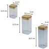 Set de 3 boîtes de conservation en verre avec couvercle - FACKELMANN
