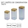 Set de 3 boîtes de conservation en verre avec couvercle - FACKELMANN