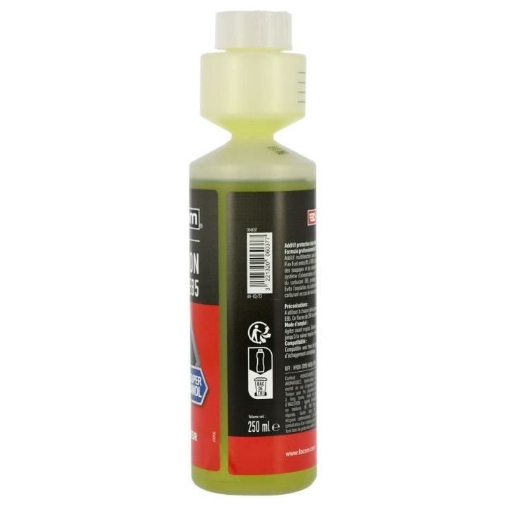 Additif multifonction E85 protection injecteurs - FACOM - haute teneur en éthanol (ou véhicules Flex Fuel entre 85 a 100% d é Additif multifonction E85 protection injecteurs - FACOM - haute teneur en éthanol (ou véhicules Flex Fuel entre 85 a 100% d é
