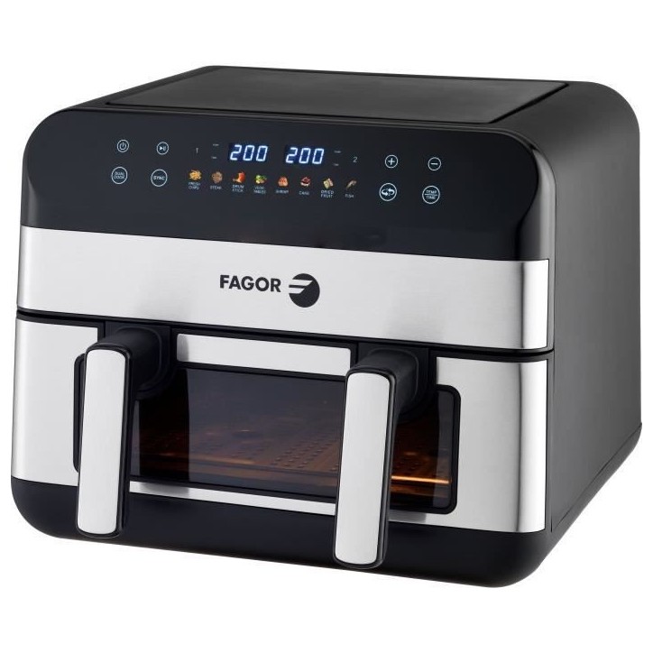 Friteuse sans huile FAGOR - Airfryer FGF10 - Capacité 10L - Double cuves 4,5L - Séparateur amovible - 2400W