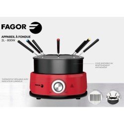 Appareil a fondue FAGOR - FGF800 - Jusqu'a 8 personnes - Capacité 1,6