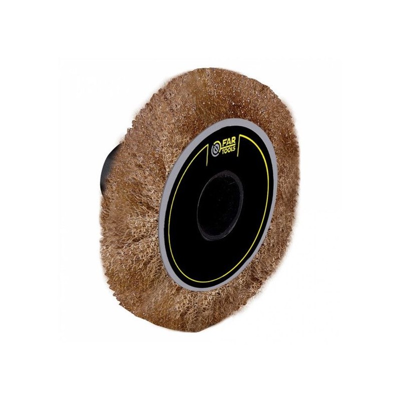 Brosse laiton - FARTOOLS - Ø 65 mm - Epaisseur 10 mm - Marron - Condi