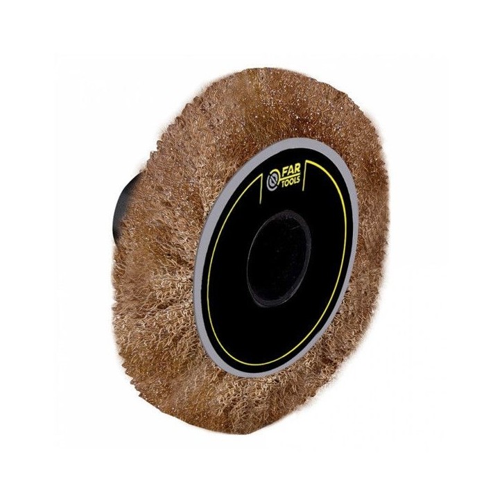 Brosse laiton - FARTOOLS - Ø 65 mm - Epaisseur 10 mm - Marron - Conditionnement x1 Brosse laiton - FARTOOLS - Ø 65 mm - Epaisseur 10 mm - Marron - Conditionnement x1