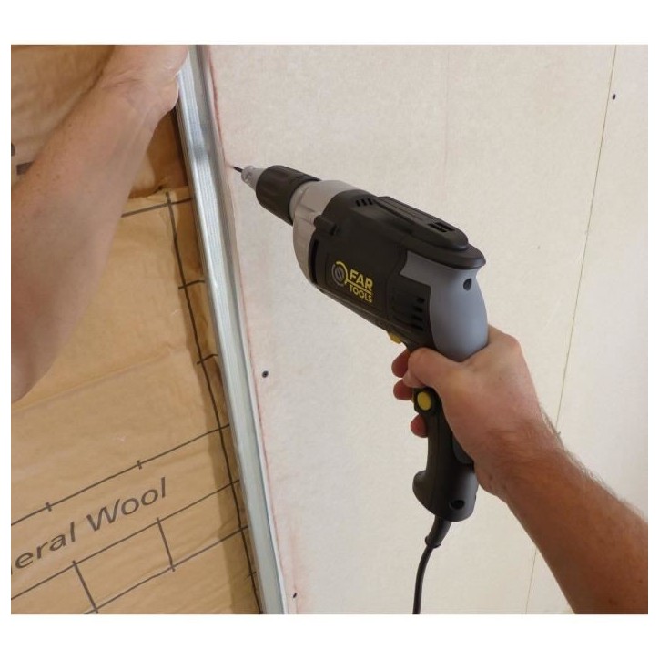 Visseuse a Placoplâtre - FARTOOLS - PM 6A - 450W - Variateur de vitesse - Revetement bi-matiere