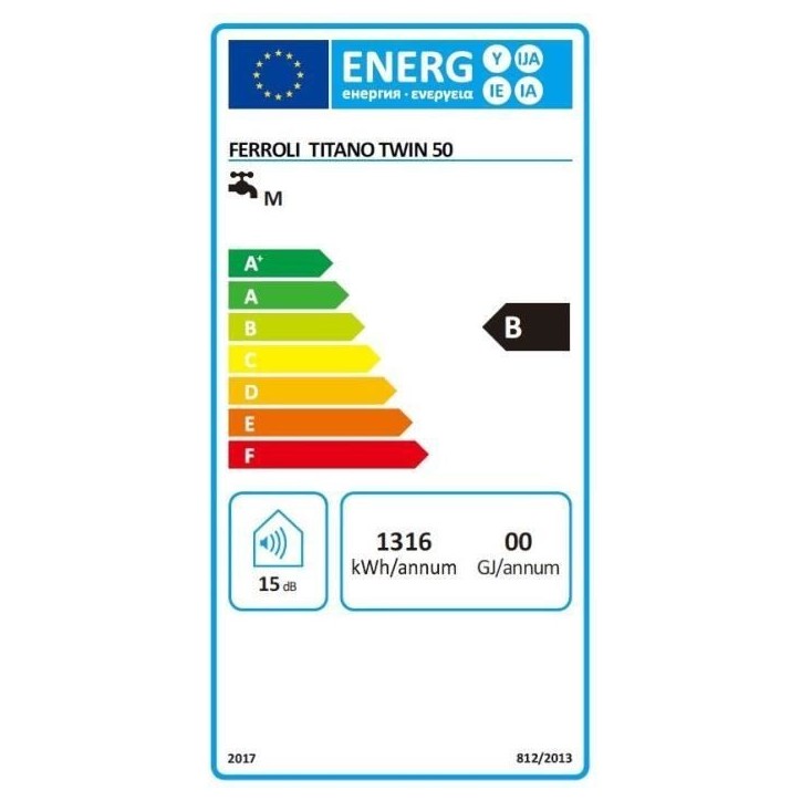 Chauffe-eau électrique Ferroli TITANO TWIN 50L - Plat - Multiposition - Blanc Chauffe-eau électrique Ferroli TITANO TWIN 50L - Plat - Multiposition - Blanc
