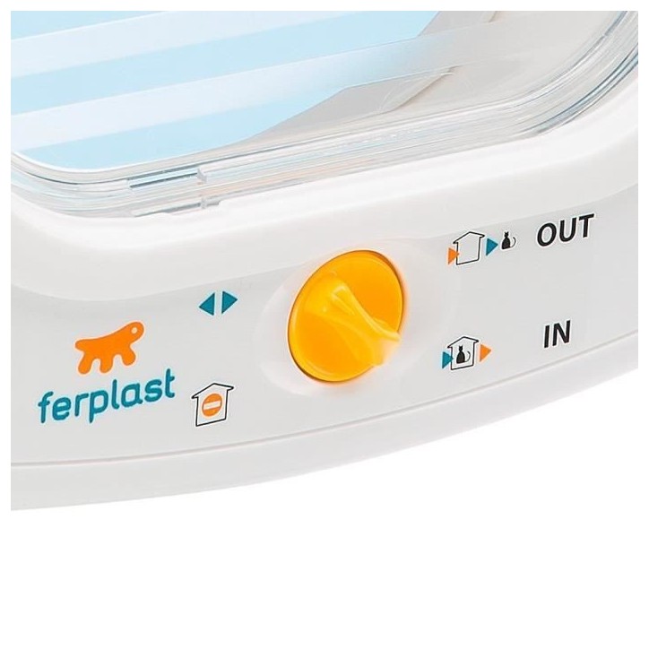 FERPLAST Chatiere plastique Swing - 26,2 x 10,2 x 31,2 cm - Blanc - Pour grand chat et petit chien