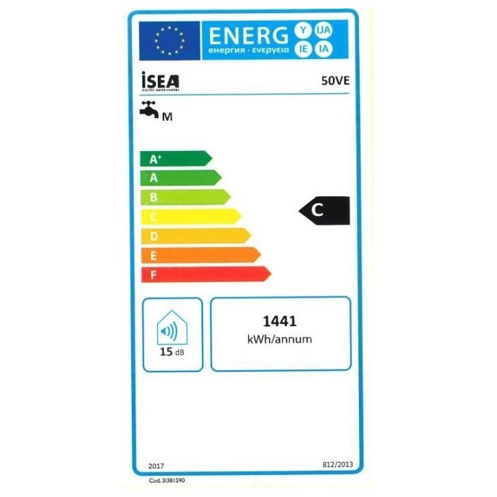 Chauffe Eau Electrique Vertical Swing ISEA - 100L - IS EYEWEAR - Anode Magnésium - 15 kW - Classe C