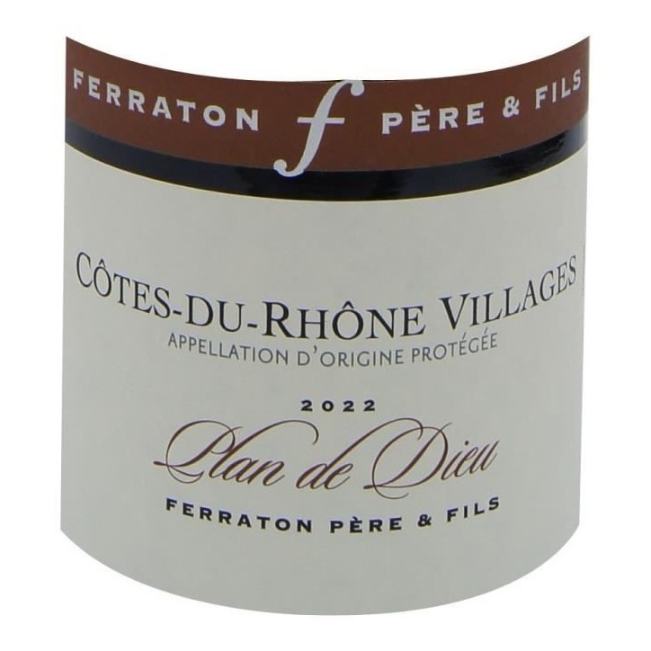 Domaine Ferraton 2022 Côtes du Rhône Villages Plan de Dieu - Vin rouge de la Vallée du Rhône