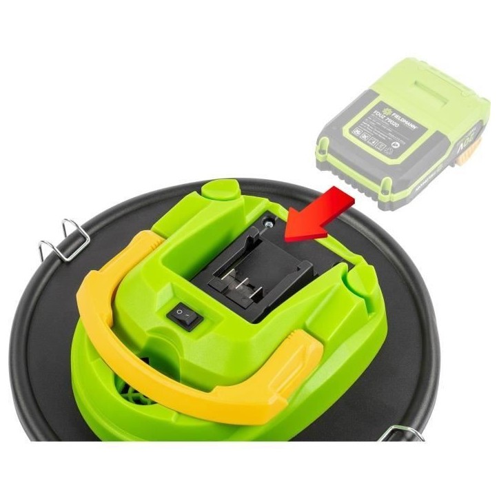 Aspirateur a cendres sans fil - FIELDMANN - 20V - Filtre HEPA lavable - Batterie et chargeur non inclus