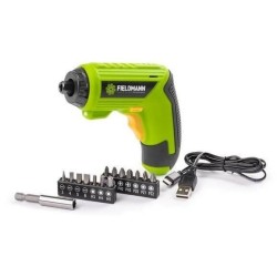 Visseuse sans fil - FIELDMANN - 3,6 V - Batterie 1500 mAh - 15 accesso