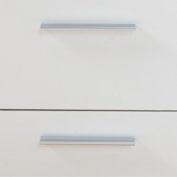 Buffet bas - Blanc mat - 4 portes 3 tiroirs - L 179 x P 42 x H 74,5 cm