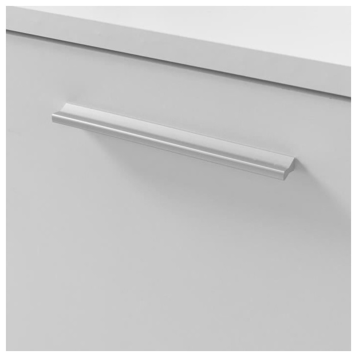 Buffet bas - Blanc mat - 4 portes 3 tiroirs - L 179 x P 42 x H 74,5 cm