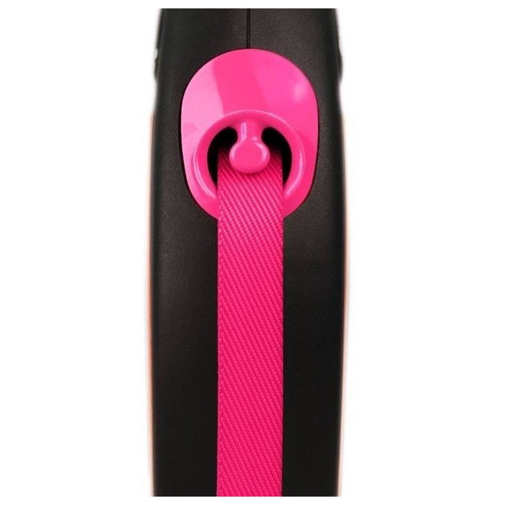 Laisse sangle TRIXIE flexi New NEON - Taille S - 5m - Rose fluo Laisse sangle TRIXIE flexi New NEON - Taille S - 5m - Rose fluo