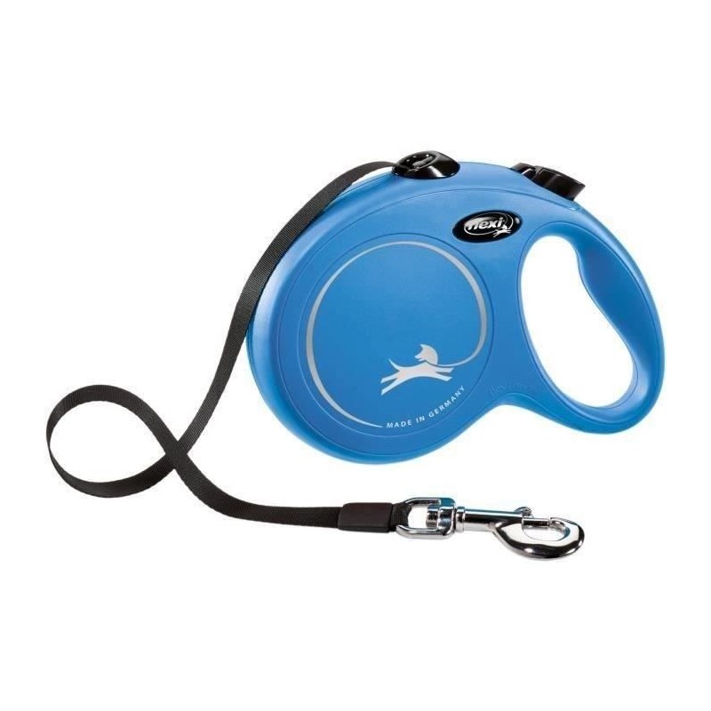 Laisse sangle TRIXIE flexi New CLASSIC - Taille L - 5 m - Bleu