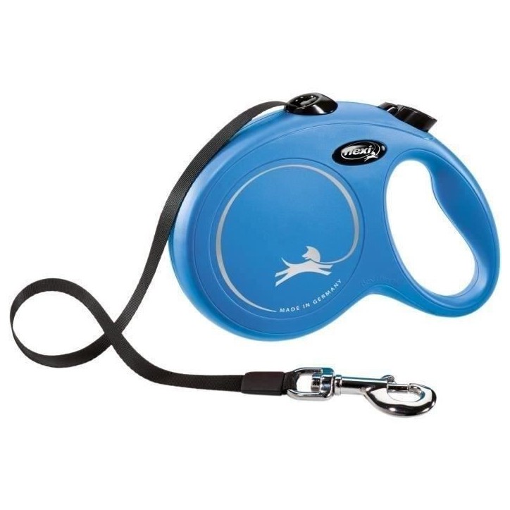 Laisse sangle TRIXIE flexi New CLASSIC - Taille L - 5 m - Bleu Laisse sangle TRIXIE flexi New CLASSIC - Taille L - 5 m - Bleu