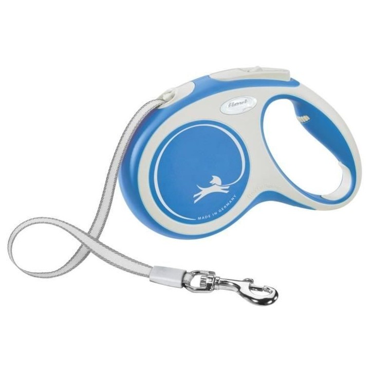 Laisse-sangle - KERBL - Flexi NewConfort - Taille M - 5-m - Max.25 kg - Bleu